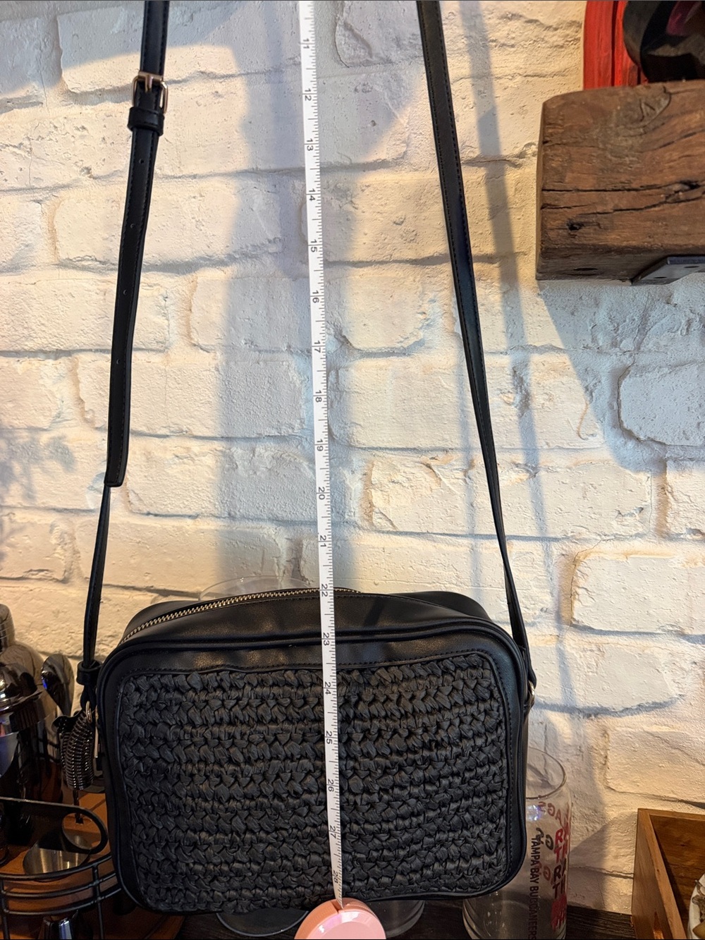 Banana Republic Black leather and craft Crossbody Bag - Picture 5 of 8